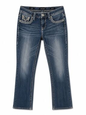 VIGOSS Chelsea Slim Boot Jeans Size 5/6 L31 Dark Wash